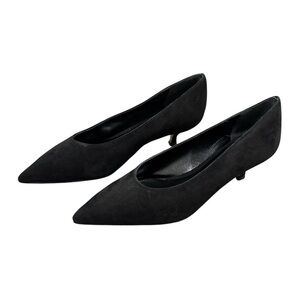 Kate Spade New York Dale Kitten Heels Black Suede Size 6.5 NEW With Minor Scuffs